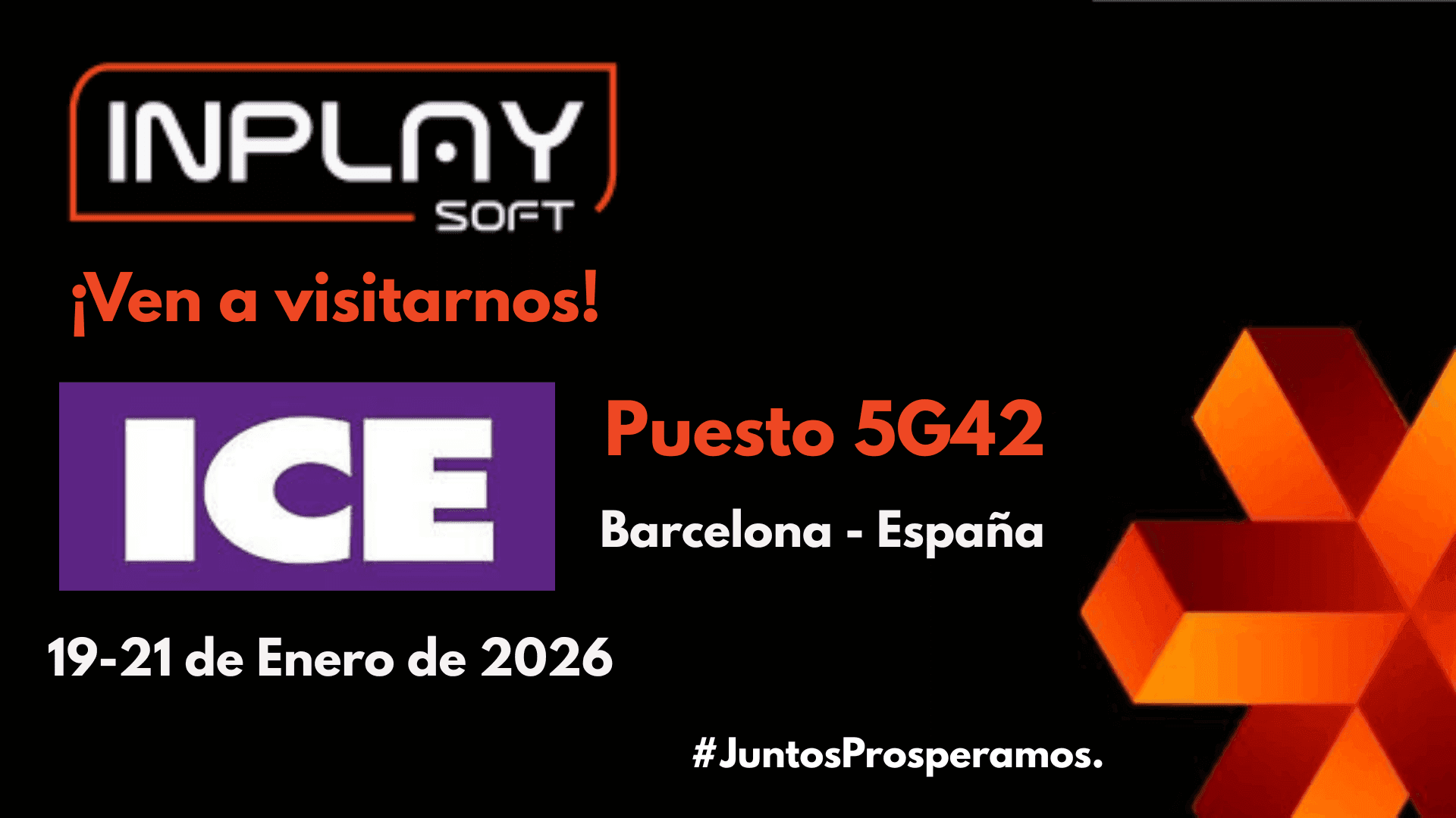 InPlaySoft Refuerza su Posicionamiento Global con un Stand en ICE Barcelona 2026.