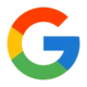 Logótipo da Google&#039 com um "G" maiúsculo composto por quatro segmentos coloridos: canto superior direito a vermelho, canto superior esquerdo a amarelo, canto inferior esquerdo a verde e canto inferior direito a azul, sobre um fundo transparente.